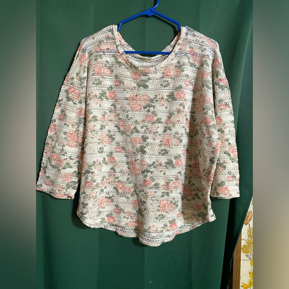 Knit Floral Sweater